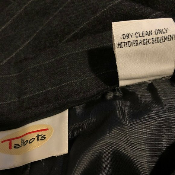 Talbots Pleated Striped Wool Pants - Picture 7 of 7